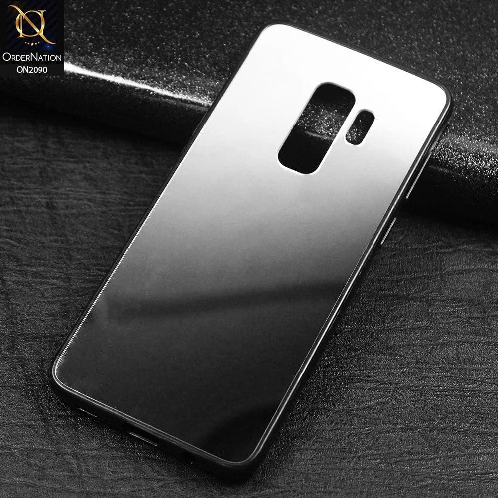 Samsung Galaxy S9 Plus - Silver - Stylish Soft Borders Mirror Shine Back Case