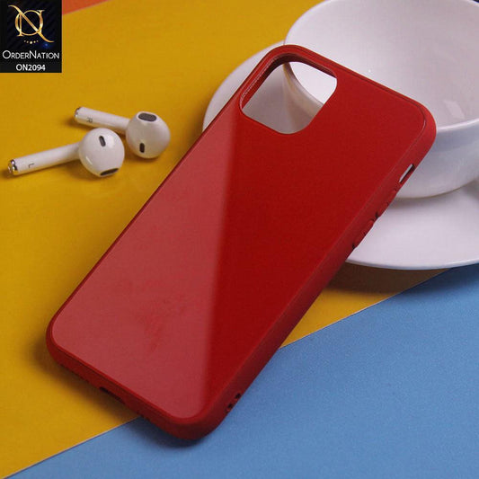 iPhone 11 Pro Cover - Red - Youthful Candy Feel Glass Back Shine Premium Quality Soft Matt Borders Case