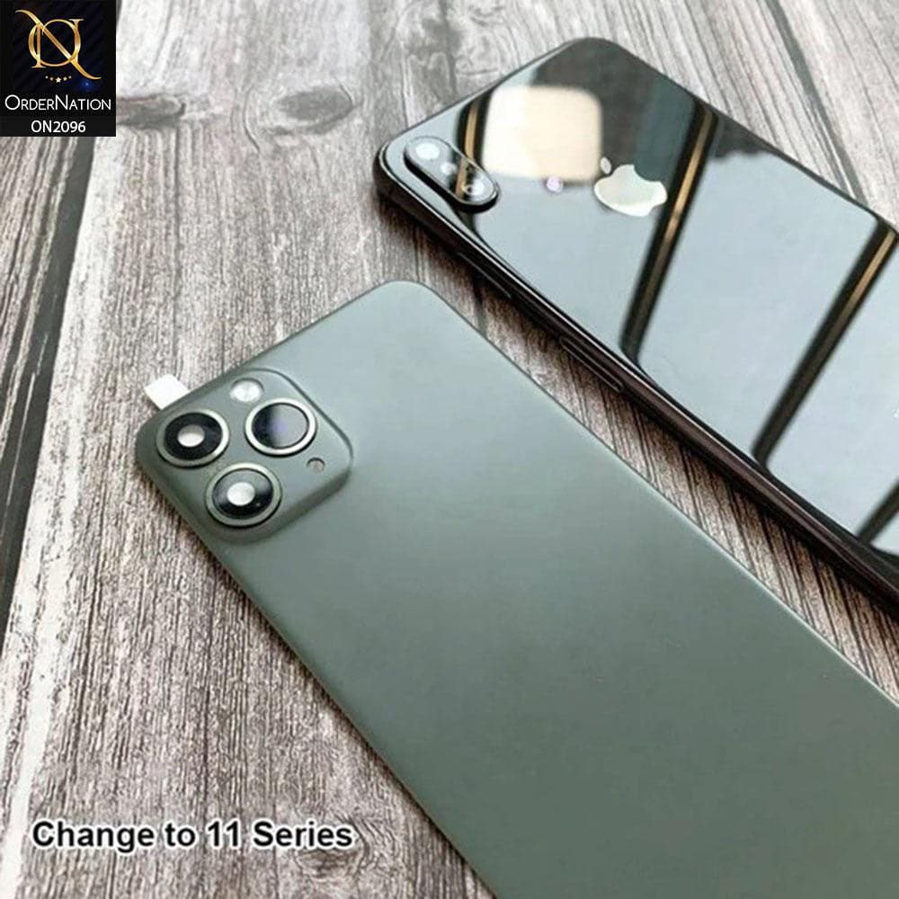 iPhone XS / X Protector - Green - Face Lift Matte Back Protector for iPhone XS / X Convert to iPhone 11 Pro