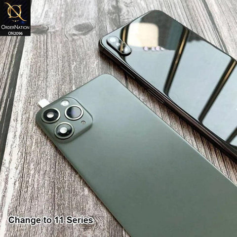 iPhone XS Max Protector - Green - Face Lift Matte Back Protector for iPhone XS Max Convert to iPhone 11 Pro Max