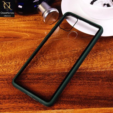 Samsung Galaxy A21s Cover - Green - Shockproof Soft Edge Silicone Back Shell Case