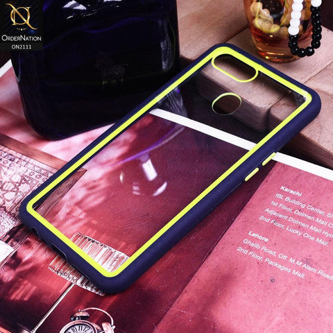 Oppo A7 - Blue - Shockproof Soft Edge Silicone Back Shell Case
