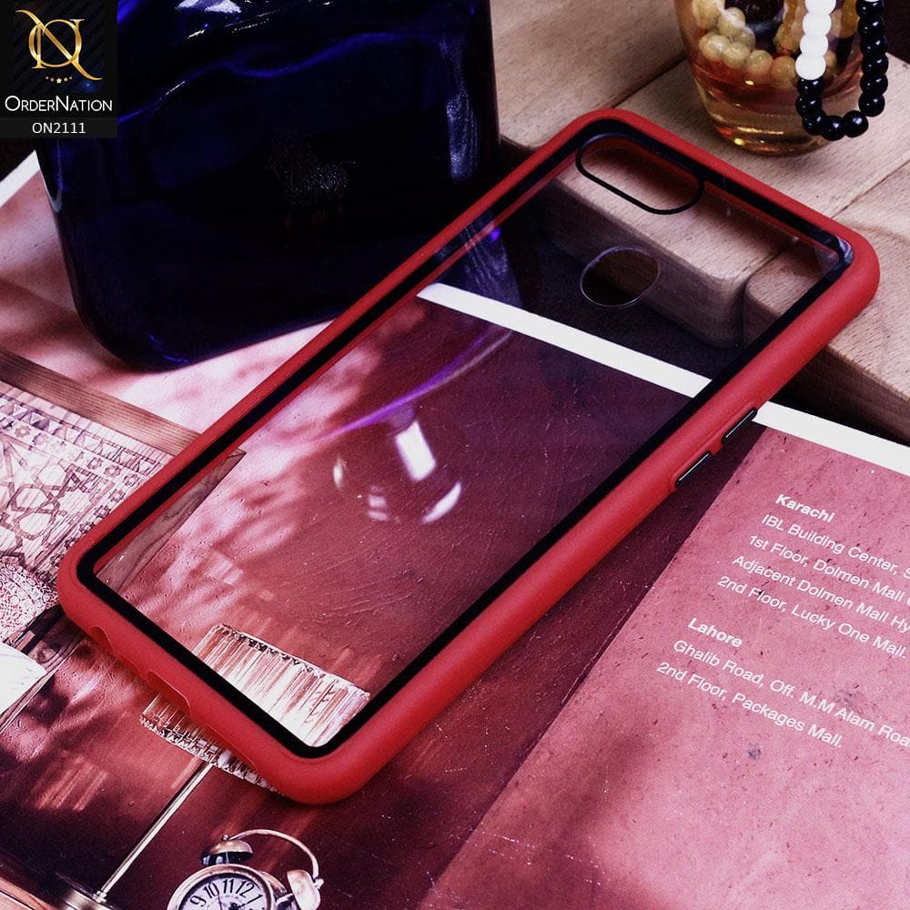 Oppo A12 - Red - Shockproof Soft Edge Silicone Back Shell Case