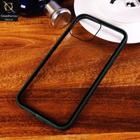 iPhone 12 Pro Cover - Green - Shockproof Soft Edge Silicone Back Shell Case