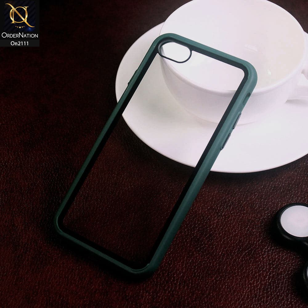 iPhone 8 / 7 - Green - Shockproof Soft Edge Silicone Back Shell Case
