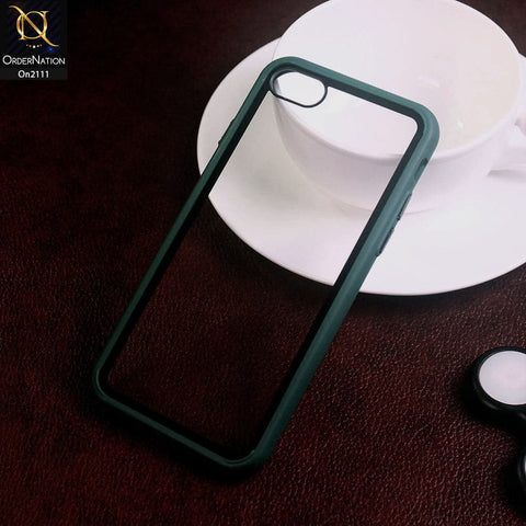 iPhone 8 / 7 - Green - Shockproof Soft Edge Silicone Back Shell Case