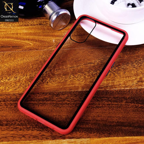 Oppo Reno 4 Cover - Red - Shockproof Soft Edge Silicone Back Shell Case