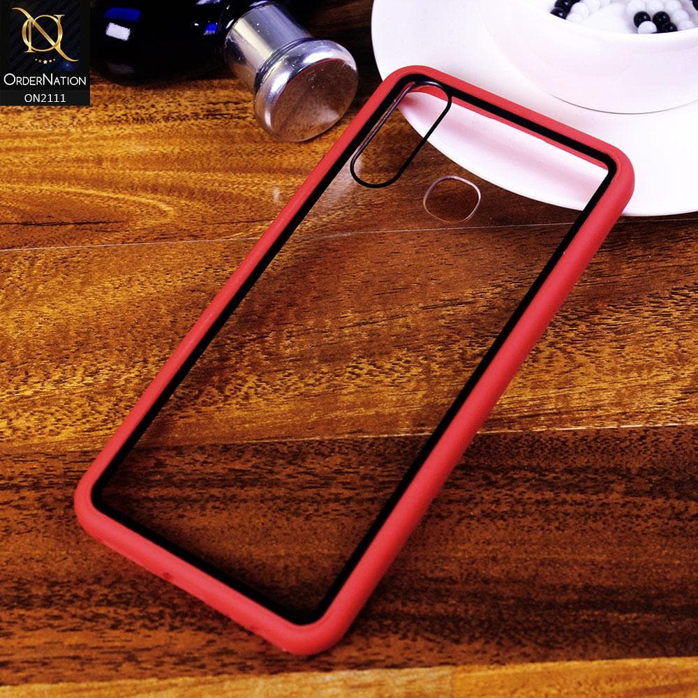 Vivo Y19 Cover - Red - Shockproof Soft Edge Silicone Back Shell Case