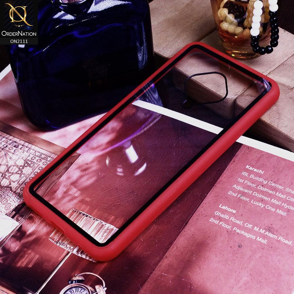Vivo Y51 (2020 December) - Red - Shockproof Soft Edge Silicone Back Shell Case