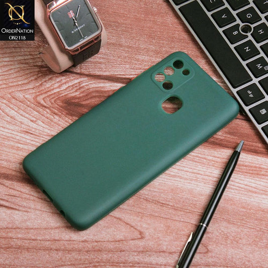 Samsung Galaxy A21s Cover - Green - Semi-Transparent Ultra Thin Color Button Soft Shell Case