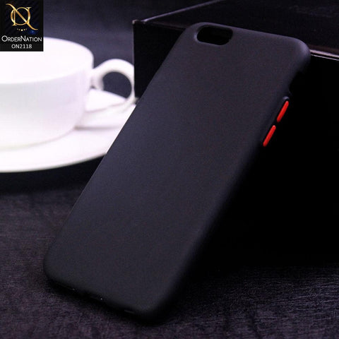 iPhone 6s Plus / 6 Plus Cover - Black - Ultra Thin Color Button Soft Shell Case