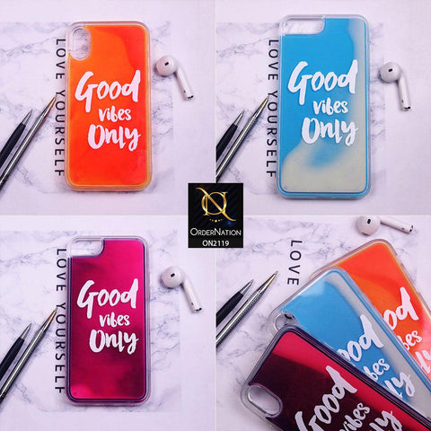 iPhone 8 Plus / 7 Plus Cover - Orange - Good Vibes Liquid Galaxy Sand Soft Borders Back Shell Case
