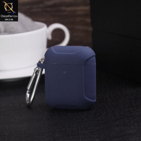 Apple Airpods 1 / 2 Cover - Dark Blue - Soft Silicone Protective Case
