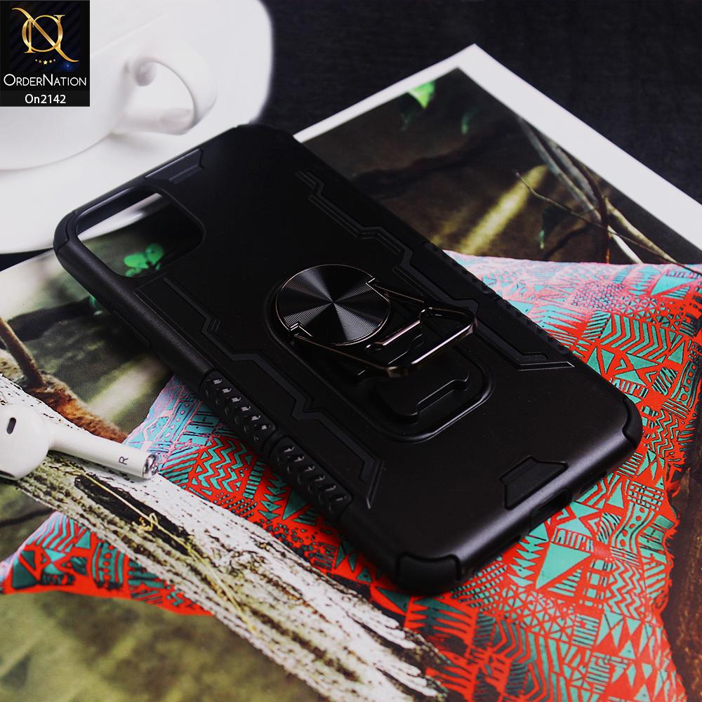 iPhone 11 Pro Cover - Black - New Stylish Premium Quality Hybrid Heavy Duty Kickstand Case