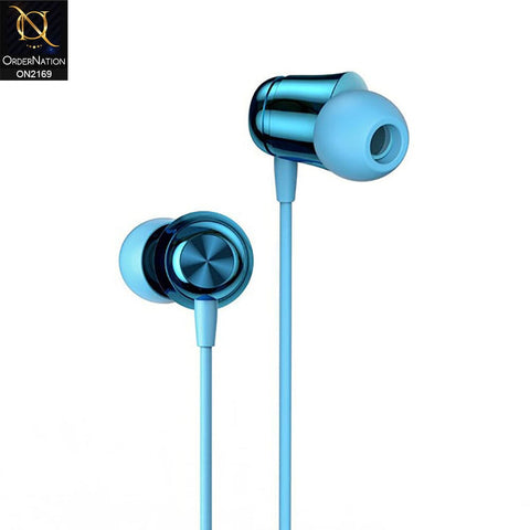 Blue - Baseus Encok Wired Handsfree H13