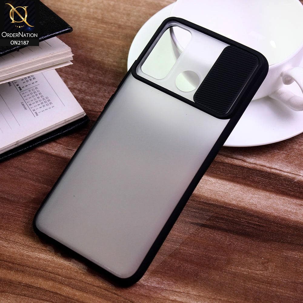 Tenco Camon 15 Air Cover - Black - Translucent Matte Shockproof Camera Slide Protection Case