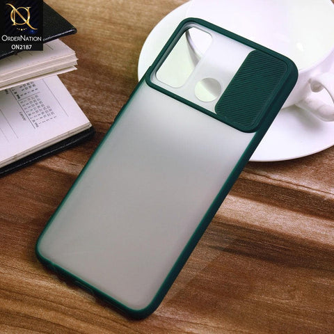 Tenco Camon 15 Air Cover - Green - Translucent Matte Shockproof Camera Slide Protection Case