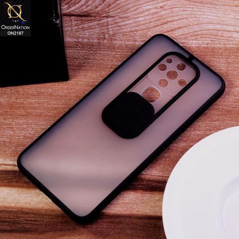 Tecno Camon 16 Pro Cover - Black - Translucent Matte Shockproof Camera Slide Protection Case