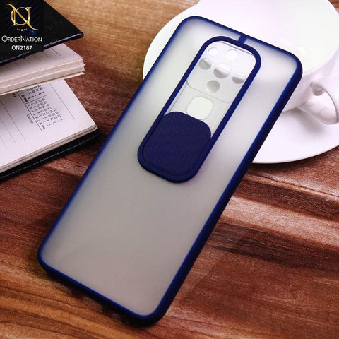 Tecno Camon 16 SE Cover - Blue - Translucent Matte Shockproof Camera Slide Protection Case