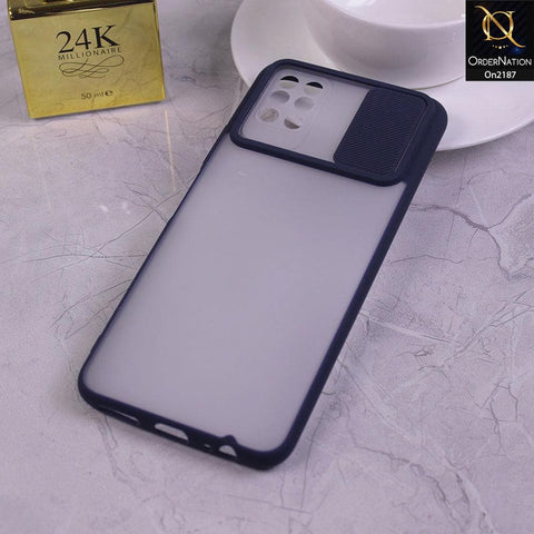Infinix Note 8i - Blue - Translucent Matte Shockproof Camera Slide Protection Case