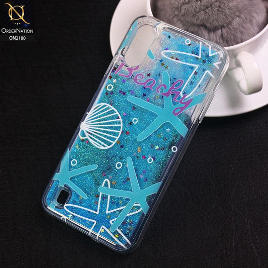 Samsung Galaxy A01 Cover - Design 11 - Trendy Moving Liquid Glitter Shine Soft Borders Case