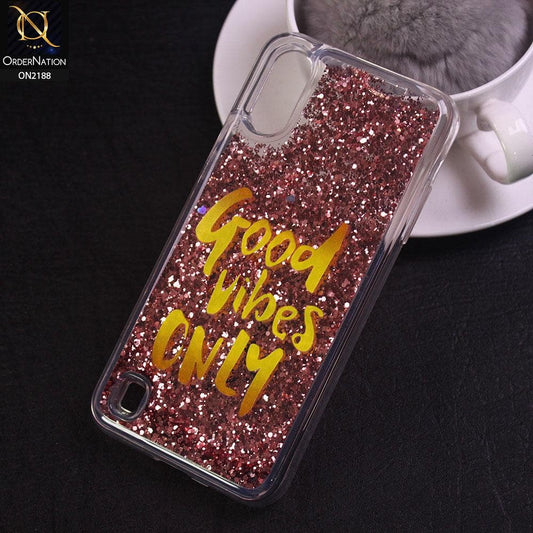 Samsung Galaxy A01 Cover - Design 18 - Trendy Moving Liquid Glitter Shine Soft Borders Case