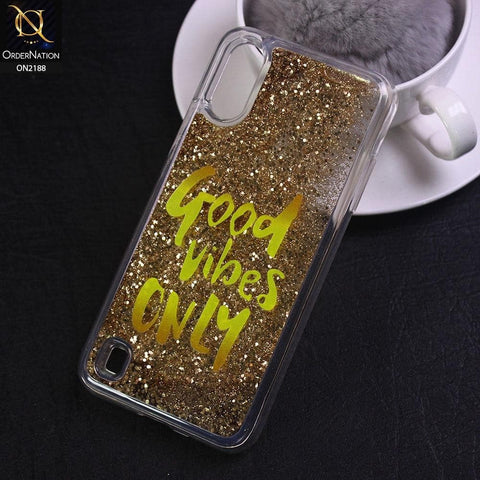 Samsung Galaxy A01 Cover - Design 19 - Trendy Moving Liquid Glitter Shine Soft Borders Case