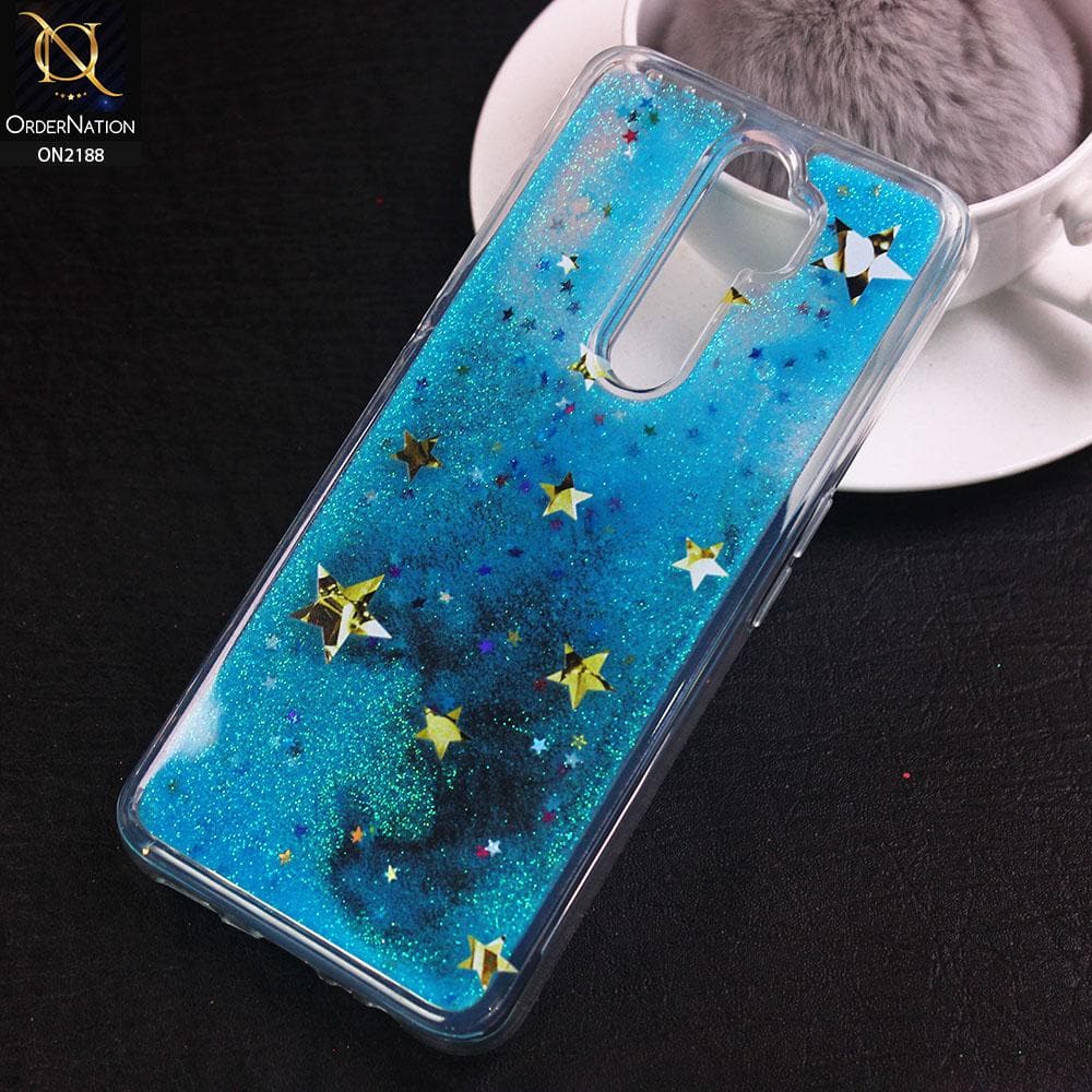 Oppo A5 2020 Cover - Design 7 - Trendy Moving Liquid Glitter Shine Soft Borders Case