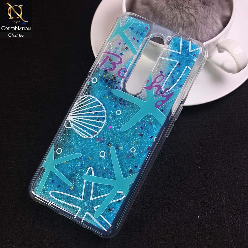 Oppo F11 Pro Cover - Design 11 - Trendy Moving Liquid Glitter Shine Soft Borders Case