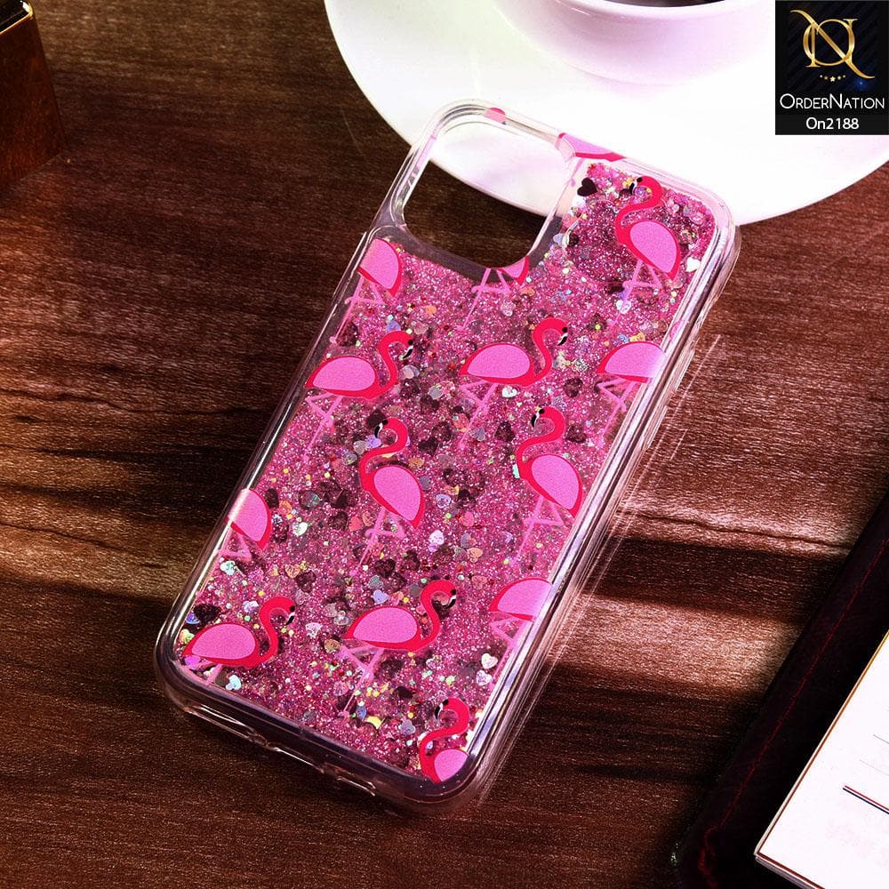 iPhone 11 Pro Cover - Design 63 - Trendy Moving Liquid Glitter Shine Soft Borders Case