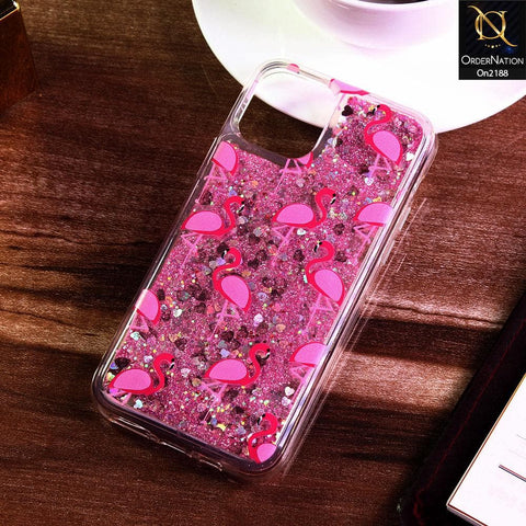 iPhone 11 Pro Cover - Design 63 - Trendy Moving Liquid Glitter Shine Soft Borders Case