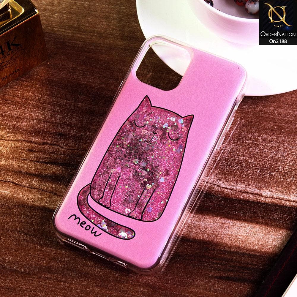 iPhone 11 Pro Cover - Design 67 - Trendy Moving Liquid Glitter Shine Soft Borders Case