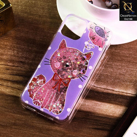 iPhone 11 Pro Cover - Design 69 - Trendy Moving Liquid Glitter Shine Soft Borders Case