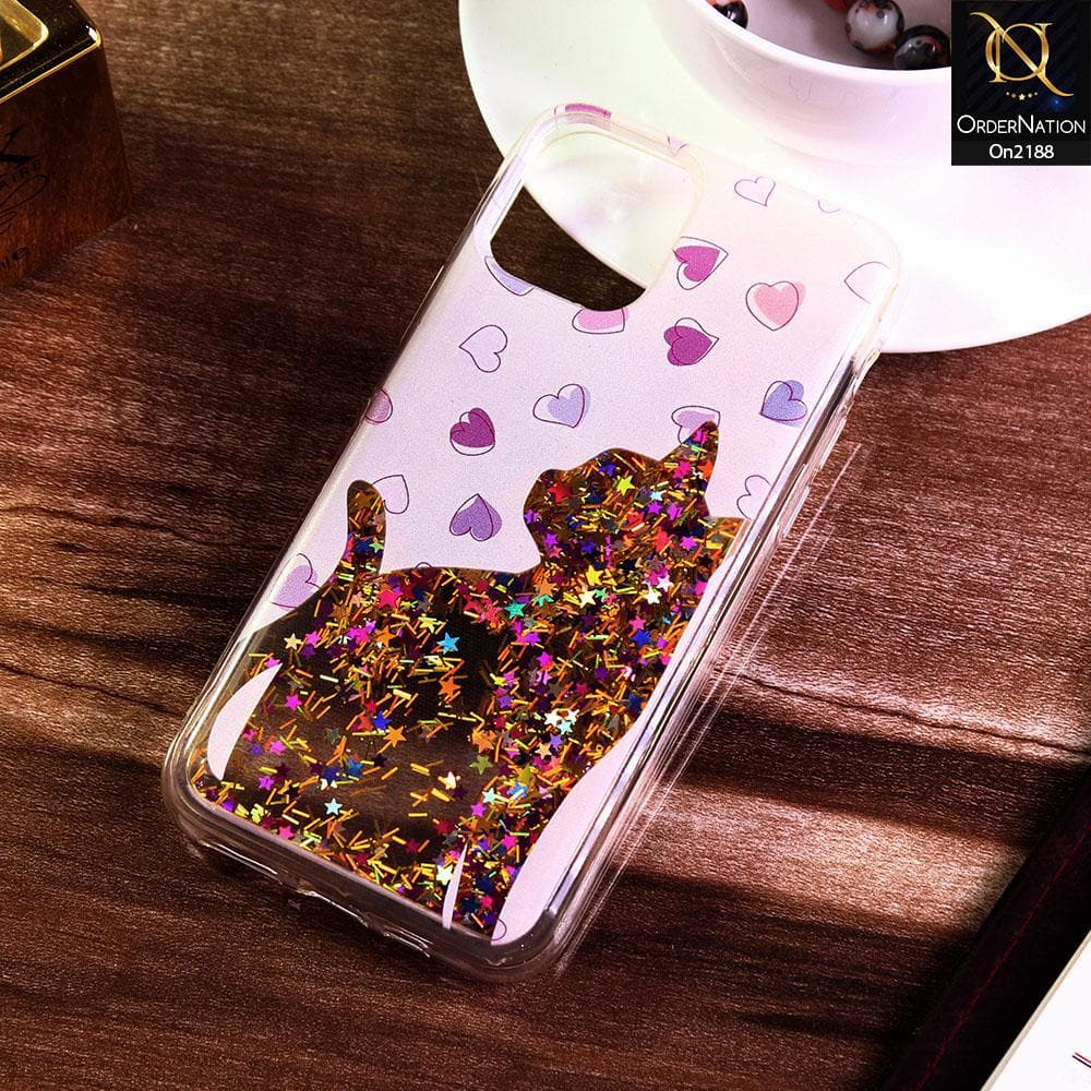 iPhone 11 Pro Cover - Design 70 - Trendy Moving Liquid Glitter Shine Soft Borders Case