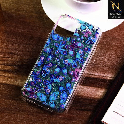 iPhone 11 Pro Cover - Design 72 - Trendy Moving Liquid Glitter Shine Soft Borders Case