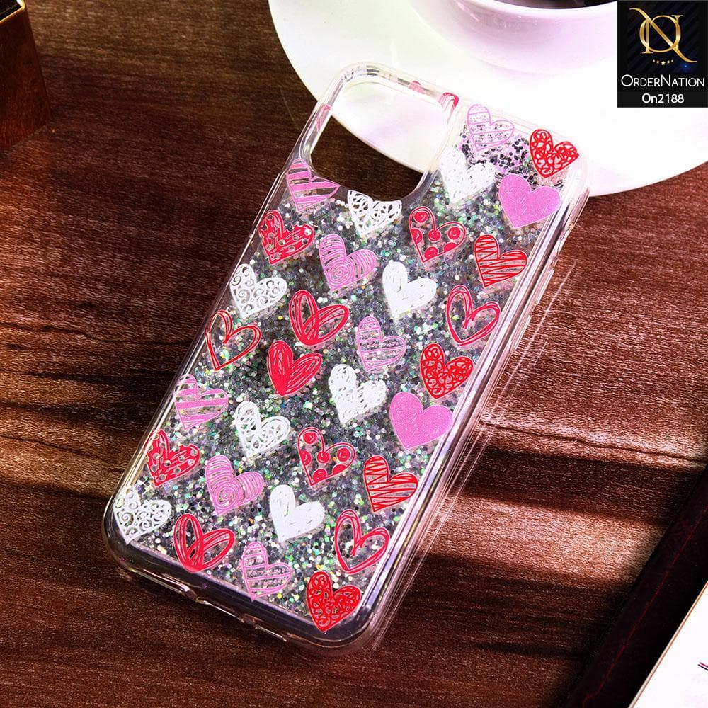 iPhone 11 Pro Cover - Design 76 - Trendy Moving Liquid Glitter Shine Soft Borders Case