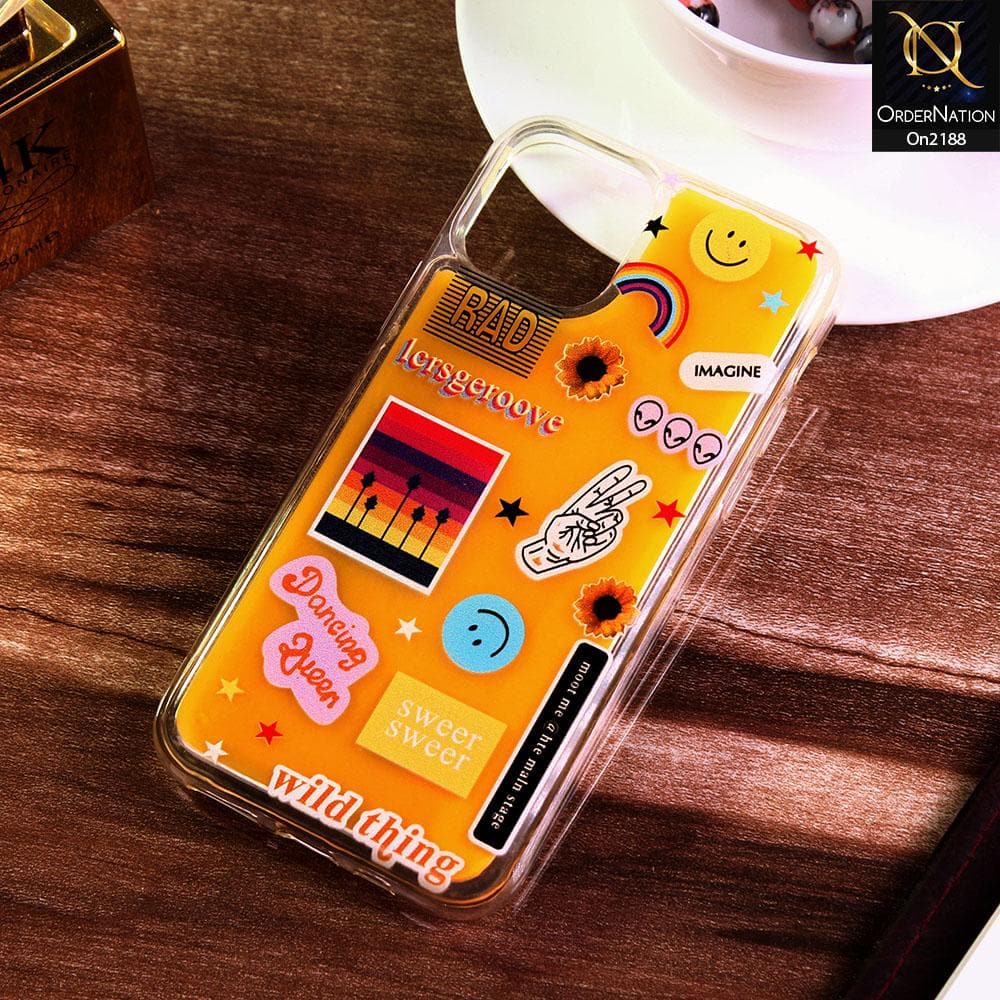 iPhone 11 Pro - Design 80 - Trendy Moving Liquid Glitter Shine Soft Borders Case