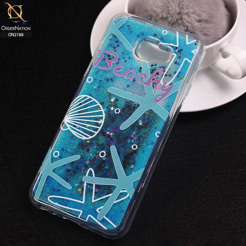 Samsung Galaxy J4 Plus Cover - Design 11 - Trendy Moving Liquid Glitter Shine Soft Borders Case