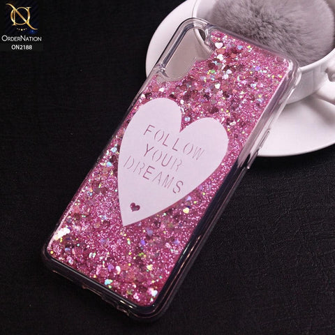 Realme C3 Cover - Design 17 - Trendy Moving Liquid Glitter Shine Soft Borders Case
