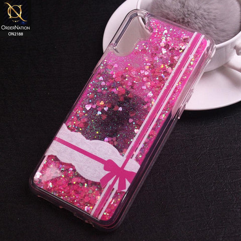 Realme C3 Cover - Design 2 - Trendy Moving Liquid Glitter Shine Soft Borders Case