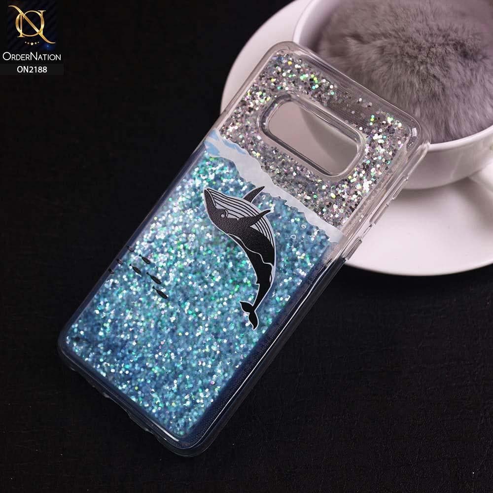 Samsung Galaxy S10e Cover - Design 16 - Trendy Moving Liquid Glitter Shine Soft Borders Case