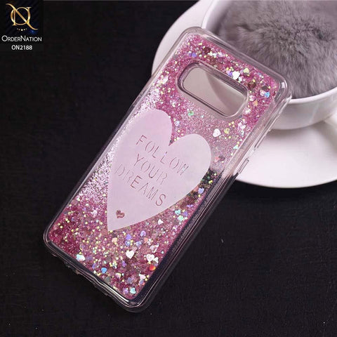Samsung Galaxy S10e Cover - Design 17 - Trendy Moving Liquid Glitter Shine Soft Borders Case