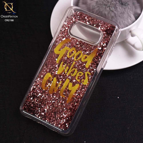 Samsung Galaxy S10e Cover - Design 18 - Trendy Moving Liquid Glitter Shine Soft Borders Case