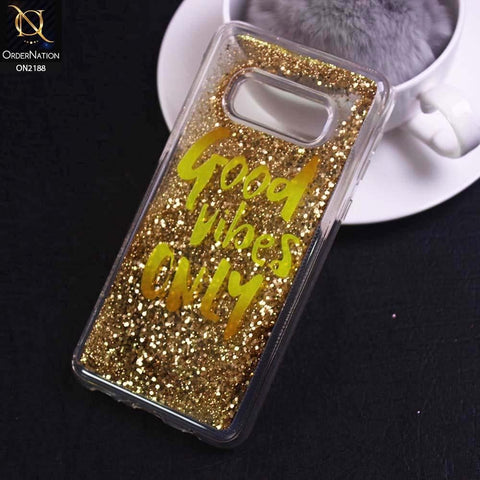 Samsung Galaxy S10e Cover - Design 19 - Trendy Moving Liquid Glitter Shine Soft Borders Case