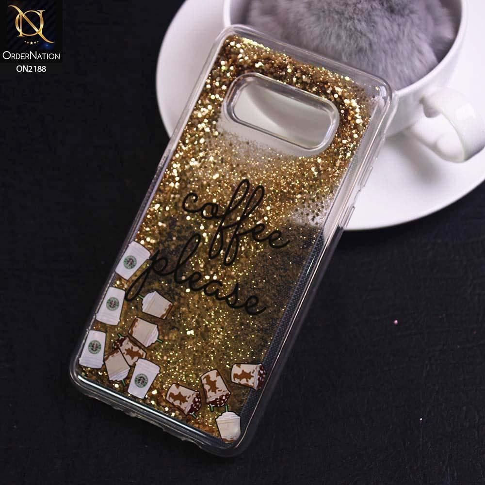 Samsung Galaxy S10e Cover - Design 5 - Trendy Moving Liquid Glitter Shine Soft Borders Case