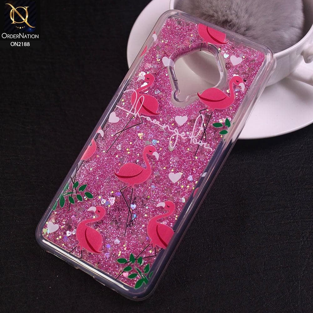 Vivo S1 Pro Cover - Design 10 - Trendy Moving Liquid Glitter Shine Soft Borders Case