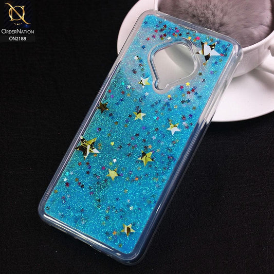 Vivo Y51 2020 Cover - Design 7 - Trendy Moving Liquid Glitter Shine Soft Borders Case