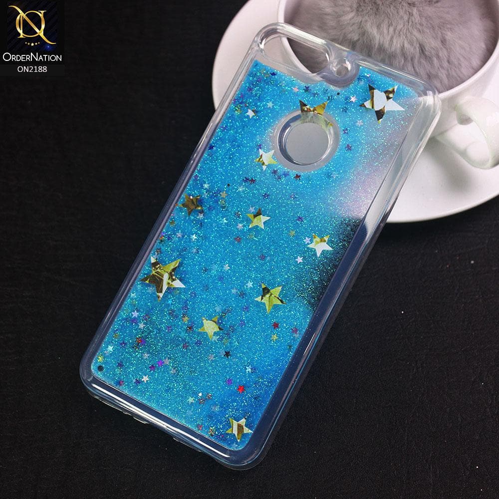 Huawei Y7 Prime 2018 / Y7 2018 Cover - Design 7 - Trendy Moving Liquid Glitter Shine Soft Borders Case