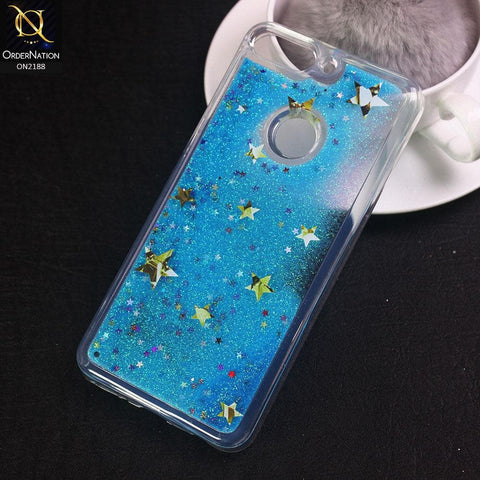 Huawei Y7 Prime 2018 / Y7 2018 Cover - Design 7 - Trendy Moving Liquid Glitter Shine Soft Borders Case
