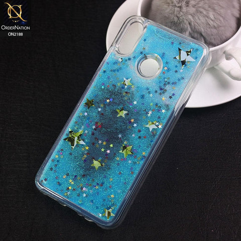 Huawei Y7 Prime 2019 / Y7 2019 / Y7 Pro 2019 Cover - Design 7 - Trendy Moving Liquid Glitter Shine Soft Borders Case